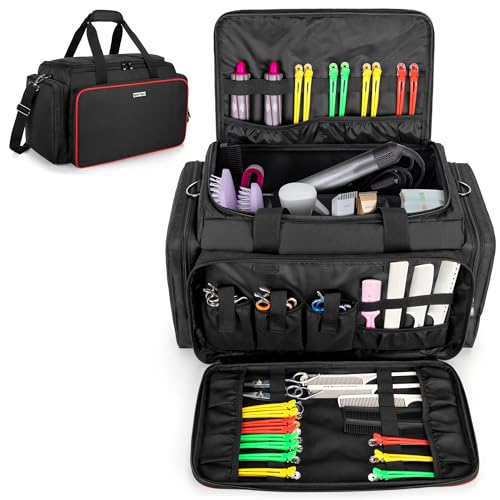 Large Capacity Hairdresser Bag with Adjustable Dividers