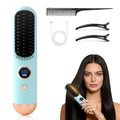 Cordless Hair Straightener Brush for Short Hair - Baysea Mini
