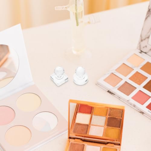 2pcs Eyeshadow Stamper Tool Kit Square Round Pressing Molds for Makeup Repair Eyeshadow Blush Brow Highlighter Portable User-friendly Design