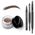 Eyebrow Pomade Pencil Kit - Waterproof, Dual-Ended Brush & Liner