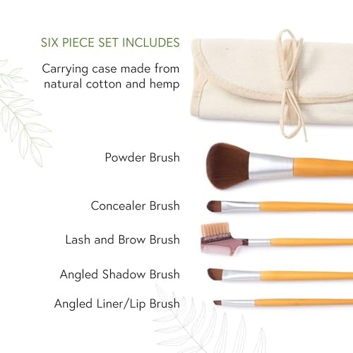 Honeybee Gardens Eco Friendly Professional Cosmetic Brush Set
