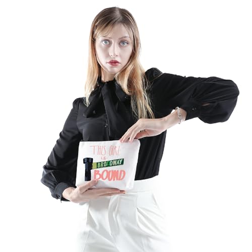 POFULL Musical Theatre Performer Gift Musical Gift This Girl is Bound Zipper Pouch Bag (This Girl is Broad Bound bag)