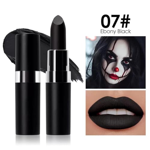 Black Body Paint Stick, Foundation Cream Makeup, Face and Body Paint for Halloween Joker Zombie Vampire Skeleton Skull Special Effects Mime Makeup (07# Black)