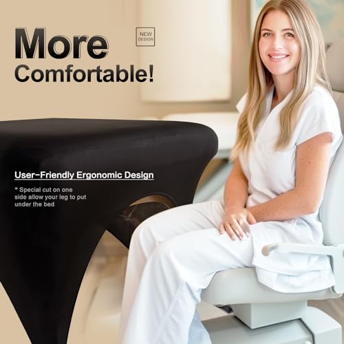 Spa Bed Cover for Lash Extension & Massage Table - Black