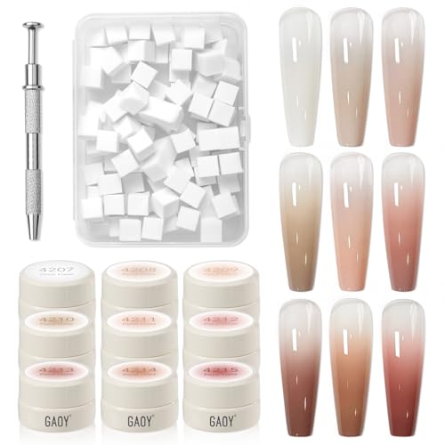 Ombre Gel Nail Polish Kit - 9 Colors UV LED Soak Off