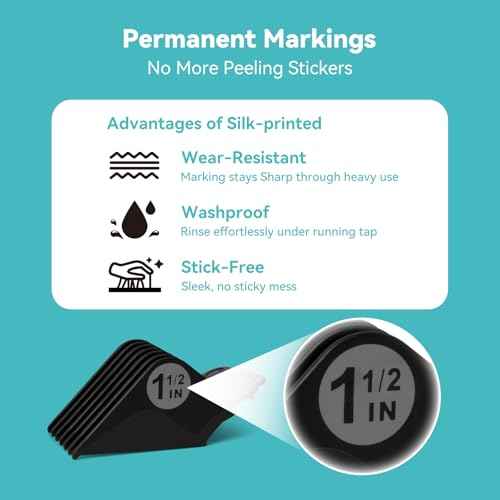 Clipper Guards Set 10 12 14 16 18 20 Compatible with Most Wahl Clippers, Clipper Guides Replacement - 1.25" to 2.5", 6 Piece Set, Black Color