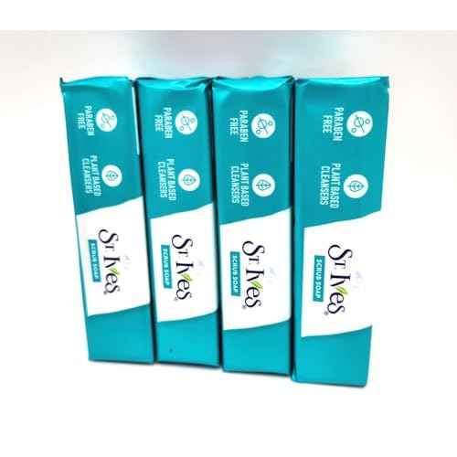 St. Ives' Scrub Bar Soap with Coconut Water, Aloe, and Walnut (4 Packs)