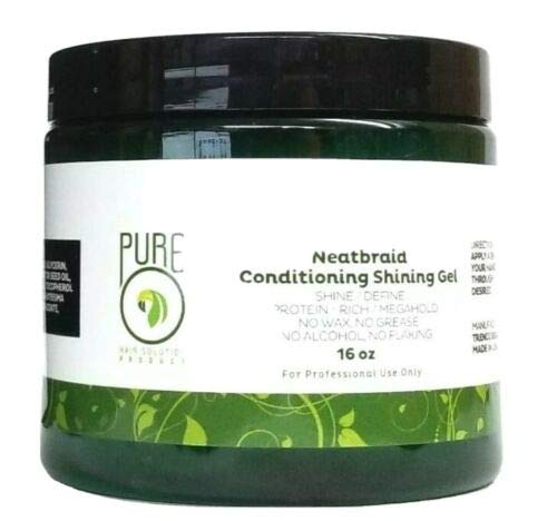 Pure O Neatbraid Conditioning Gel 16 oz | No Flake, Protein-Rich
