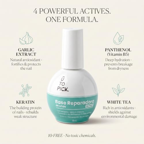 UTOPICK Nail Hardener & Strengthener with Keratin & Garlic - 0.5 fl oz