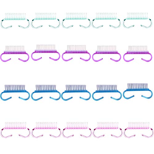 20-Pack Handle Grip Nail Brushes for Cleaning and Grooming