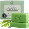 Romancy Tea Tree Soap Bar for Face & Body (2 Pack) ? Tea Tree Oil Cleansing Handmade Bars for Acne-Prone & Itchy Skin, Helps Control Body Odor, Gentle Daily Cleanser, Gift Ready