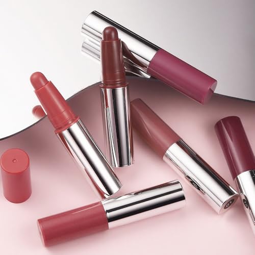 Mauve Plum Red 2-in-1 Lipstick Crayon & Liner - 24H Wear