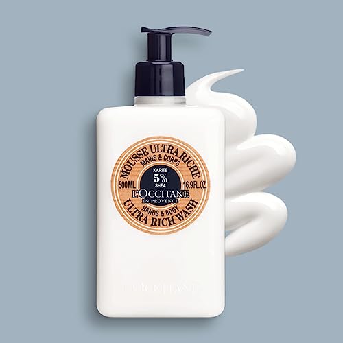 L’OCCITANE Shea Hands & Body Ultra Rich Wash Enriched with 5% Shea Butter, 16.9 fl. oz.