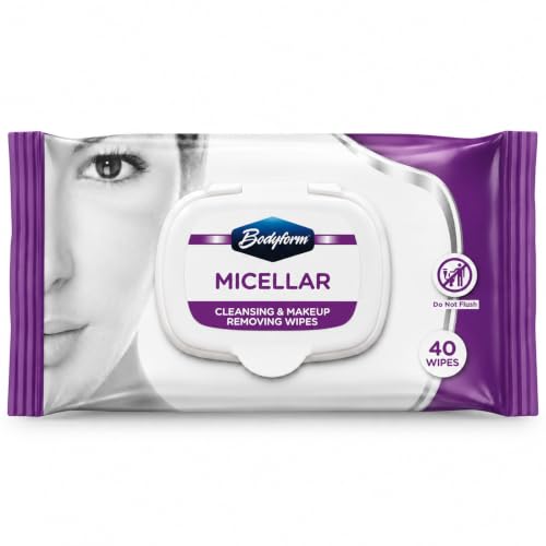 Bodyform Hydrating Micellar Cleansing & Makeup Wipes 40 Count Pack of 1