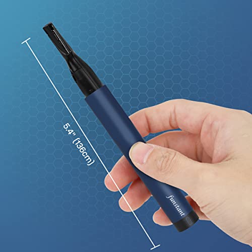 Upgraded Eyebrow Trimmer for Men, Precision Detailer Battery-Operated Eyebrow Razor and Shaper, Electric Facial Hair Trimmer with Comb, Dual-Blade Grooming Tool, No Pulling Sensation