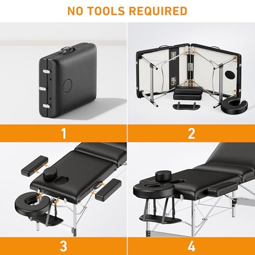 Brelley Adjustable Massage Table 22.8" W 490lbs Capacity