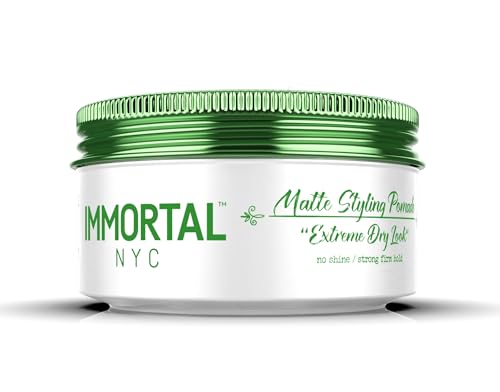 Immortal NYC Matte Pomade - Strong Hold Dry Look Hair Wax for Men