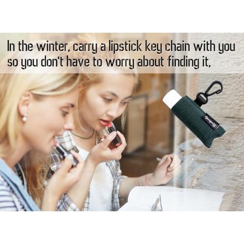 COOKOOKY Chapstick Holder Keychain Cute Minimalist Design Lip Balm Keychain Holder