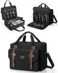 BAFASO Barber Carrying Case with Clipper Holders - 16.5" Black