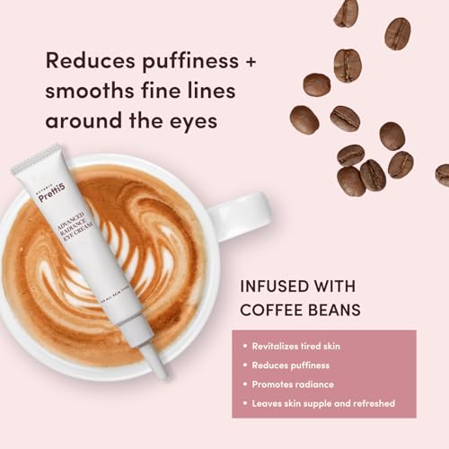 Pretti5 Advanced Radiance Eye Cream Tackles Puffiness, Dark Circles, Boosts Circulation & Smooths Fine Lines Around the Eyes Japanese Skincare Vegan Sensitive Skin Safe 12g