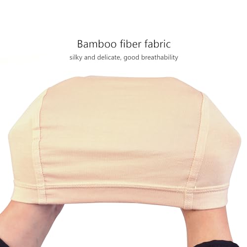 Bamboo Fiber Wig Cap - 2 Pack Elastic Breathable Liner