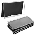 Magnetic Makeup Palette with Clear Top, 3Pack Empty Eyeshadow Pan Dispensing Storage Box with 60Pcs Adhesive Metal Stickers for DIY Cosmetics Lipstick Blush Powder-7.72¡±X4.33¡±Palette