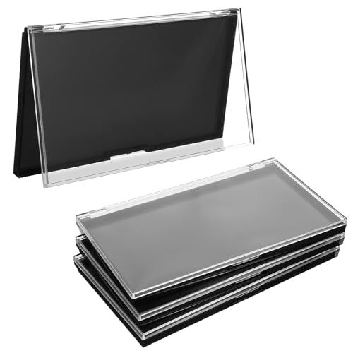 Magnetic Makeup Palette with Clear Top, 3Pack Empty Eyeshadow Pan Dispensing Storage Box with 60Pcs Adhesive Metal Stickers for DIY Cosmetics Lipstick Blush Powder-7.72¡±X4.33¡±Palette