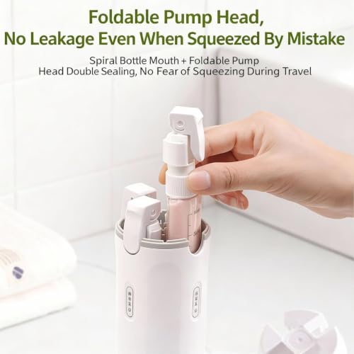 4-in-1 Travel Dispenser Bottle Set - Leakproof 30ML Toiletry Containers