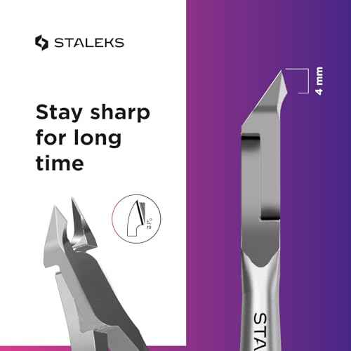 Staleks Pro SMART 10 Cuticle Nippers ? 4 mm Blades ? Satin Finish ? Stainless Steel ? Professional Skin Nippers for Classic Manicure & Hardware Use