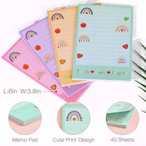 Teacher Christmas Gifts Bulk, 16Pcs Gifts for Women with Teacher Survival Kit Makeup Bags, Bookmarks, Notepad and Pens, Christmas Gifts for Appreciation