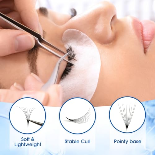 Kiss On 6D Premade Lash Fans 500 Pack | Volume Eyelash Extensions