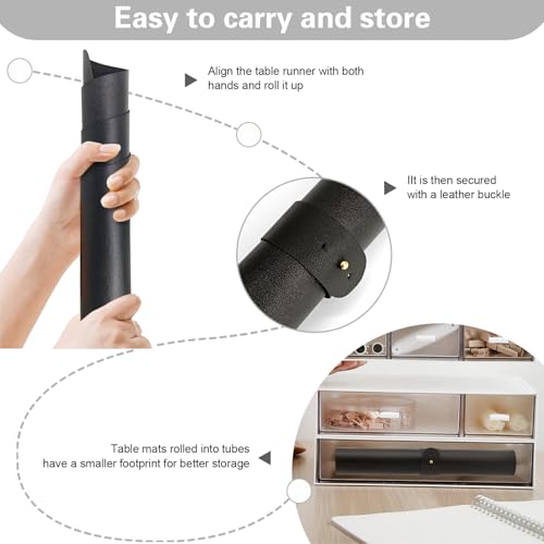 Waterproof Nail Art Mat 60x30cm – Foldable PU Leather Desk Pad