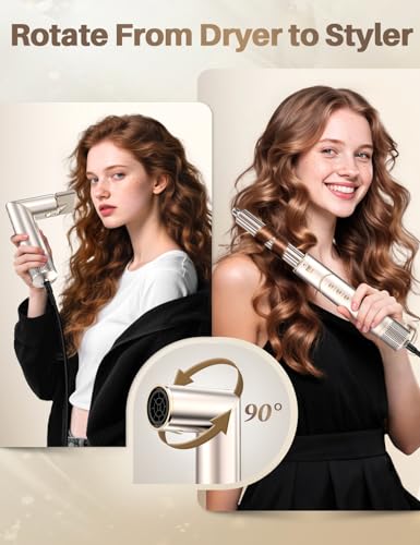 7-in-1 High-Speed Hair Dryer & Blow Dryer Brush with Auto Curler