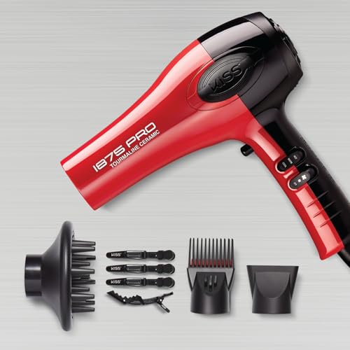 KISS 1875W Tourmaline Ceramic Hair Dryer with 7 Accessories