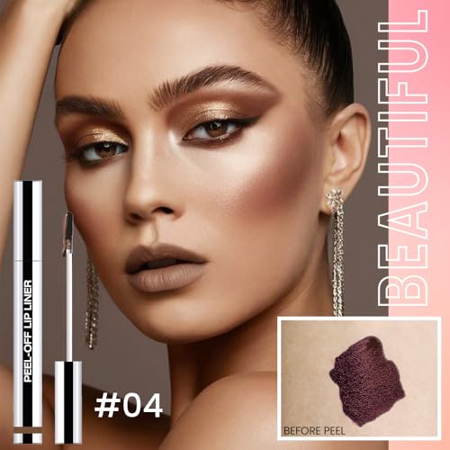 Peel-Off Matte Liquid Lip Stain with Tweezer - Waterproof & Long-Lasting