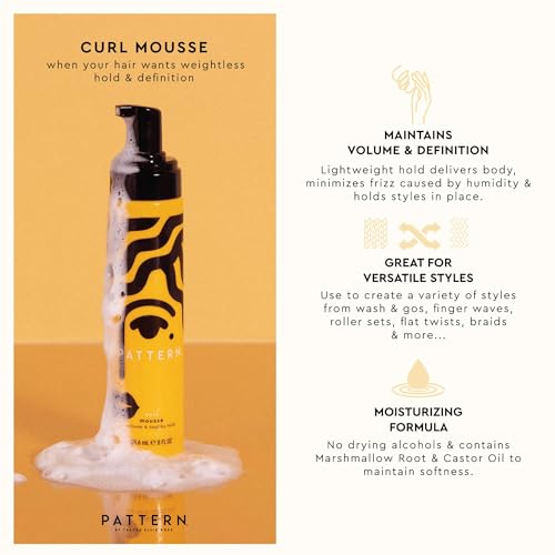 PATTERN Curl Mousse 8 fl oz | Volume & Hold for Curly Hair