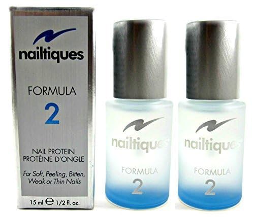 Nailtiques Formula 2 Nail Protein 0.5 fl oz (Pack of 2) – Soft/Peeling Nail Care