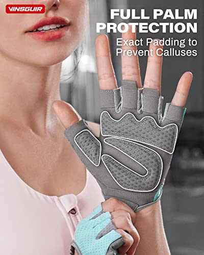 VINSGUIR Breathable Workout Gloves for Women, Weight Lifting Gloves for Gym, Cycling, Exercise, Fitness and Training, with Excellent Grip and Cushion Pads