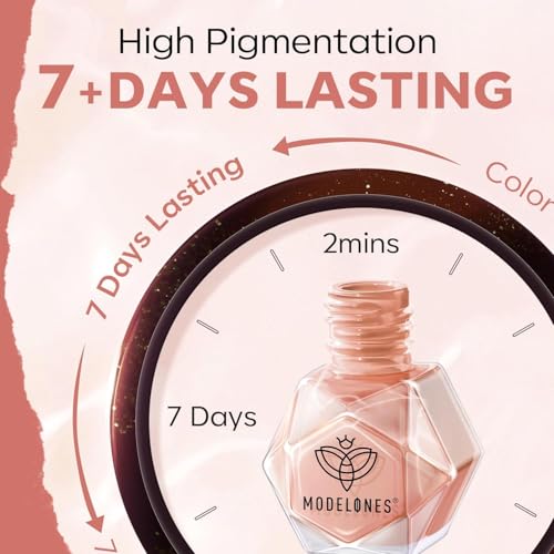 Modelones Quick Dry Nail Polish Set, 6 Colors Jelly Nude