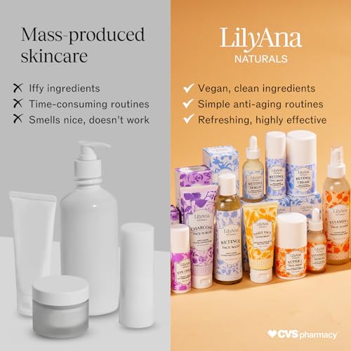 LilyAna Naturals Face and Neck Moisturizer for Women and Men - Moisturizer Face and Neck Cream for Dry Skin and Dark Spot Brightening - Rose and Pomegranate Extracts - 1.7oz (Pack of 2)
