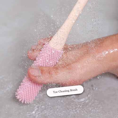 Nurlypop Foot Scrubber Brush 15.7" Long Handle, 2 Pack