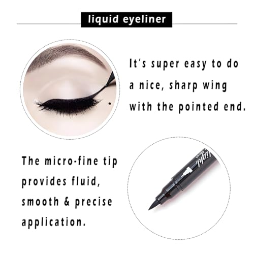 Linble Stamp Eyeliner Set - 2-in-1 Red & Black Liquid Eye Pens