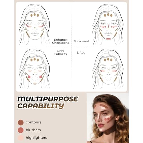 16 Colors Contour Palette£¬Blush Highlighter Bronzer Powder All in one Makeup Palettes£¬Blendable Matte Shimmer Illuminator Palette for Sculpting the Face and Create a Glowing Look Makeup
