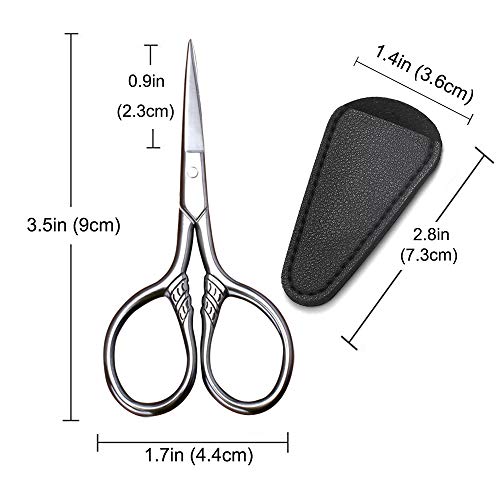 3.5" Precision Facial Hair Scissors | Stainless Steel Grooming Tool