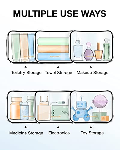 BAGSMART TSA Approved Clear Toiletry Bag Set - 2 Pack