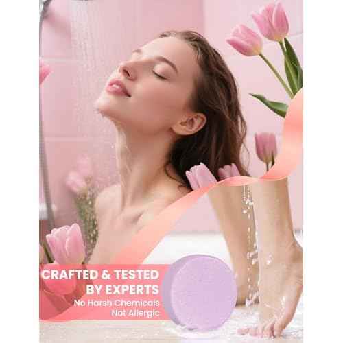 Shower Steamers Aromatherapy, 8 Pack Shower Bombs for Relaxation and Stress Relief, Natural Essential Oils Spa Gift Set for Women, Birthday Gifts, Self Care & Home Spa Experience