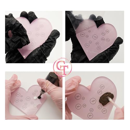 Heart Color Ratio Tool for Permanent Makeup Mixing