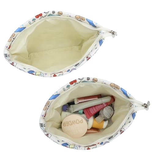 Travel Makeup Bag for Women Corduroy Cosmetic Organizer Large Capacity