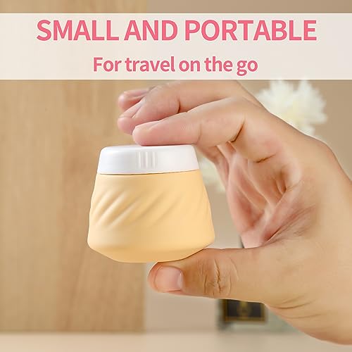 Gemice Silicone Travel Containers 4-Pack Leakproof Cosmetic Jars with Clear Bag