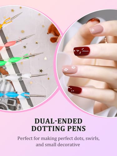 YOOVR 27-in-1 Nail Art Tools Kit with Magnetic Stand & Resin Palette